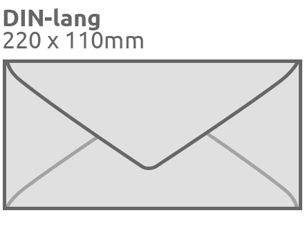Kuverts DIN Lang, 220x110mm