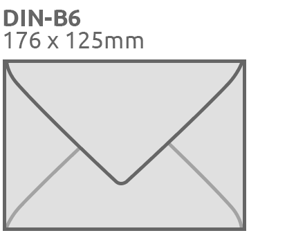 Kuverts B6, 125x176mm