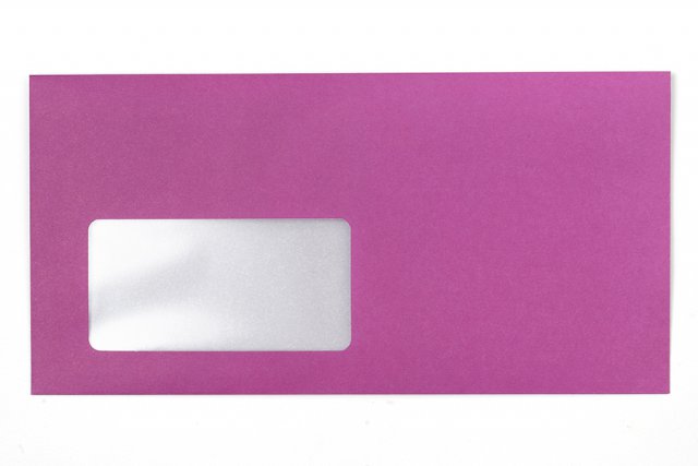 Briefumschläge DIN Lang mit Fenster, Druck Pink
