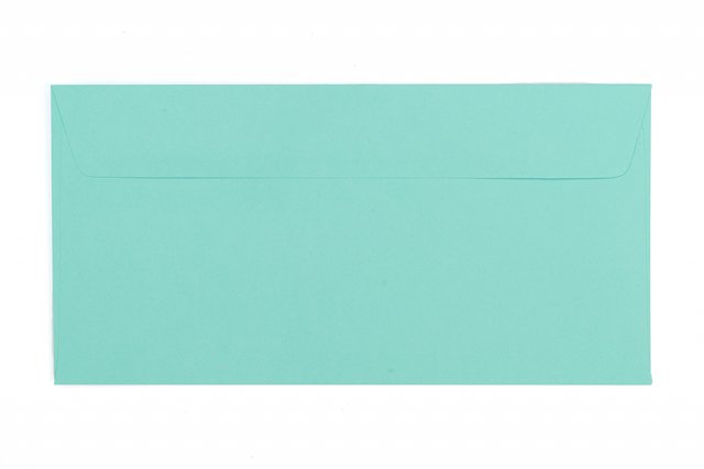 Briefumschläge DIN Lang haftklebend, Blaugrün