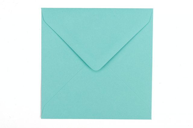 Briefumschläge Quadratisch 130x130 mm, Blaugrün