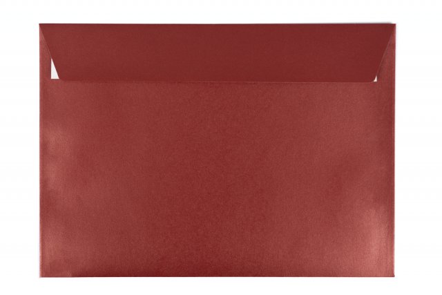 Briefumschläge DIN C5 haftklebend, Perlmutt Rot