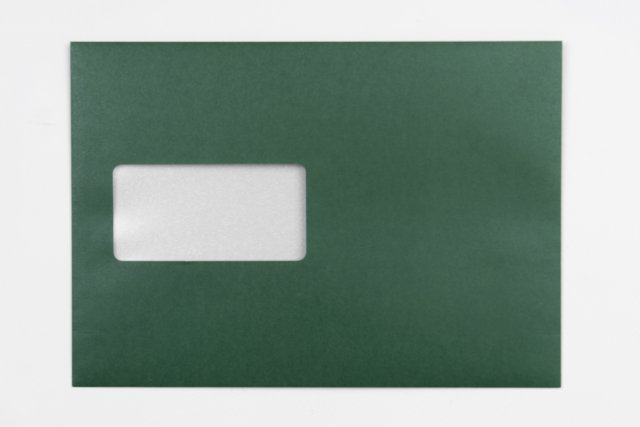 Briefumschläge DIN C5 haftklebend mit Fenster, Druck Dunkelgrün
