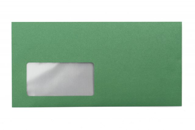 Briefumschläge DIN Lang+ mit Fenster, Druck Grün