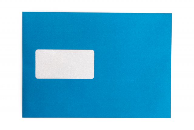 Briefumschläge DIN C5 haftklebend mit Fenster, Druck Blau