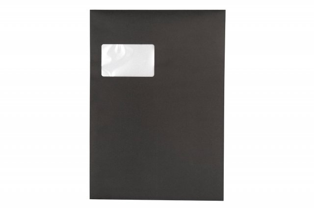 Briefumschläge DIN C4 haftklebend mit Fenster, Druck Schwarz