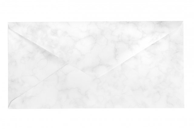 Briefumschläge DIN lang, marmoriert Weiß