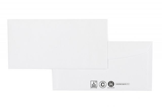 Briefumschläge DIN Lang+, Recycling Weiß