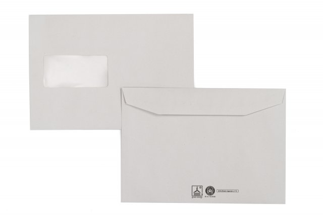 Briefumschläge DIN C5, Recycling Grau mit Fenster