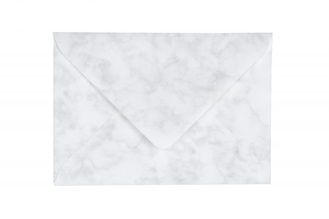 Briefumschläge DIN C6, marmoriert Weiß
