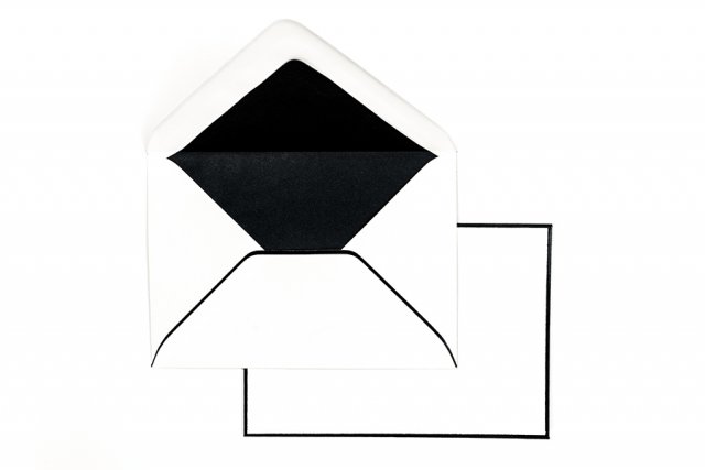 Briefumschläge DIN C6, Trauerumschläge mit schwarzer Umrandung