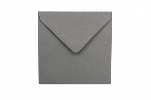 Briefumschläge Quadratisch 130x130 mm, Dunkelgrau