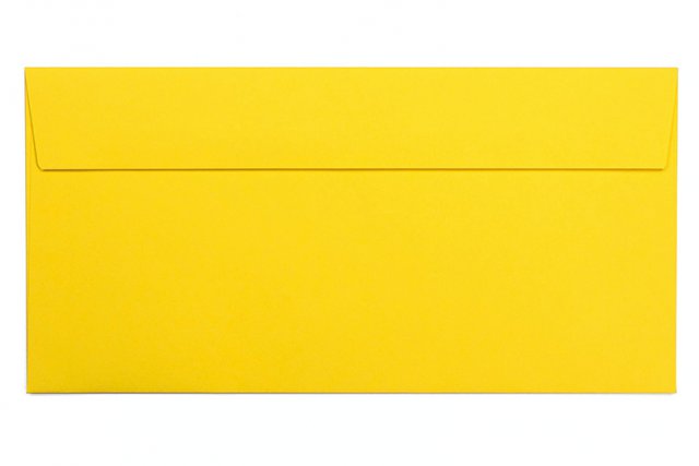 Briefumschläge DIN Lang haftklebend, Gelb
