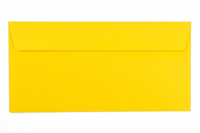 Briefumschläge DIN Lang+ haftklebend, Gelb
