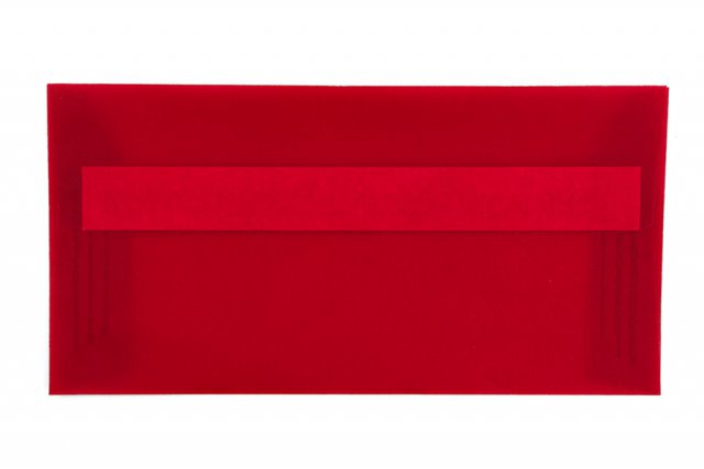 Briefumschläge DIN Lang haftklebend, Transparent Rot