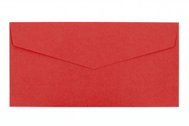 Briefumschläge DIN Lang haftklebend spitze Klappe, Rot
