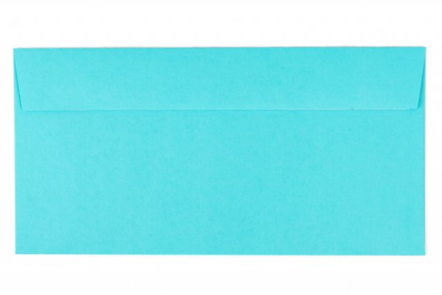 Briefumschläge DIN Lang haftklebend, Mittelblau