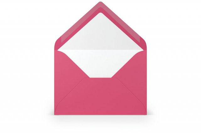 Briefumschläge DIN B6, Pink gefüttert