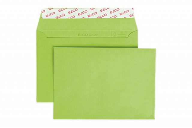 Briefumschläge Elco DIN C6 haftklebend, Intensiv-Grün
