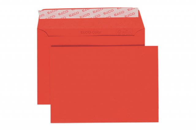 Briefumschläge Elco DIN C6 haftklebend, Intensiv-Rot