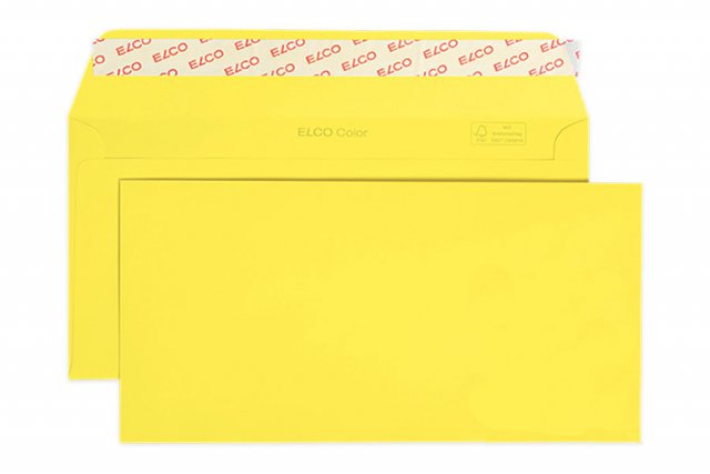 Briefumschläge Elco DIN Lang+ haftklebend, Intensiv-Gelb