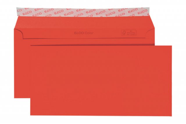 Briefumschläge Elco DIN Lang+ haftklebend, Intensiv-Rot