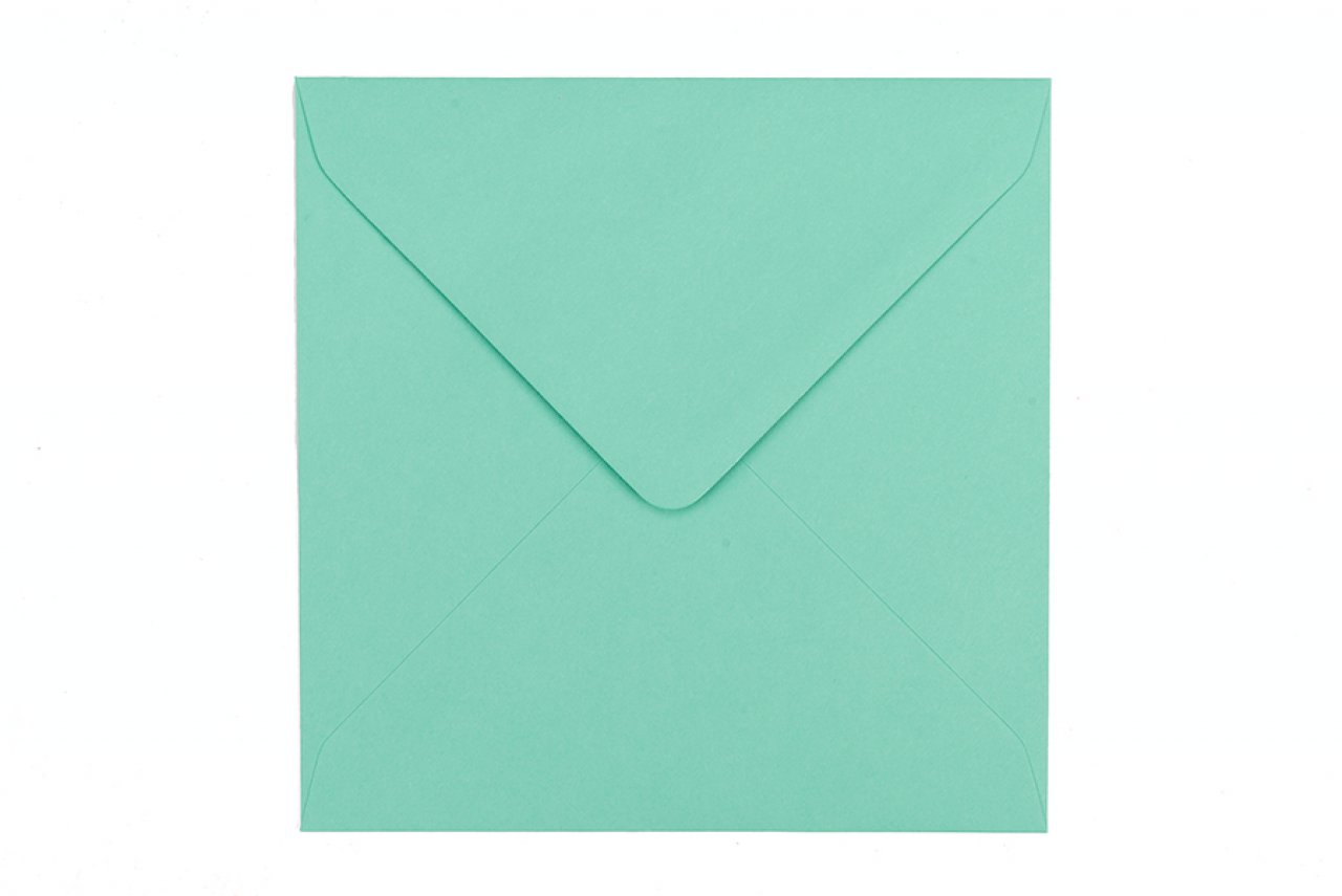 Quadratische Briefumschläge 155x155 Mm – Salbei/Olivgrün, 12 Stück