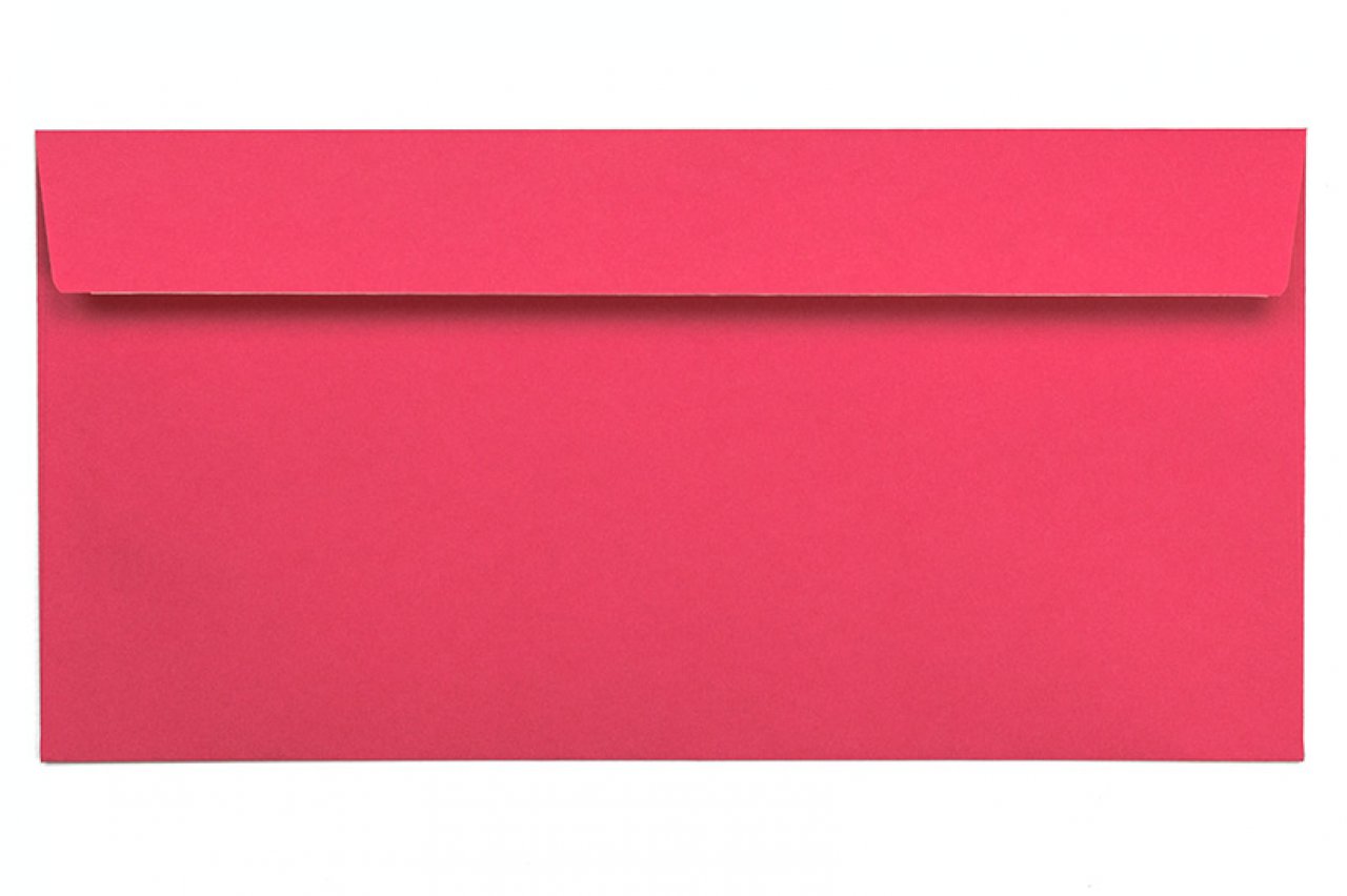 Briefumschläge Kuverts DIN Lang mit Selbstklebestreifen ohne Fenster Rosa 
